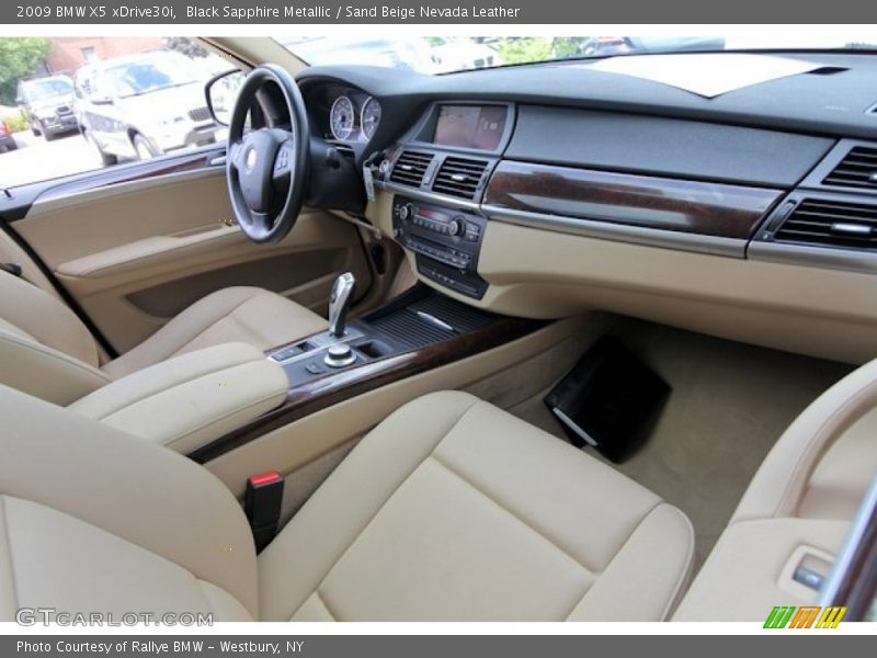 Black Sapphire Metallic / Sand Beige Nevada Leather 2009 BMW X5 xDrive30i