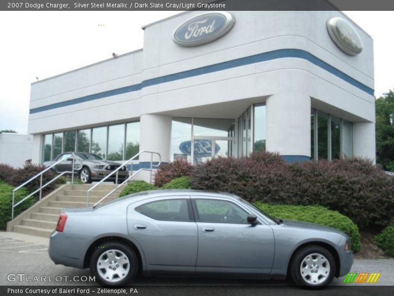 Silver Steel Metallic / Dark Slate Gray/Light Graystone 2007 Dodge Charger
