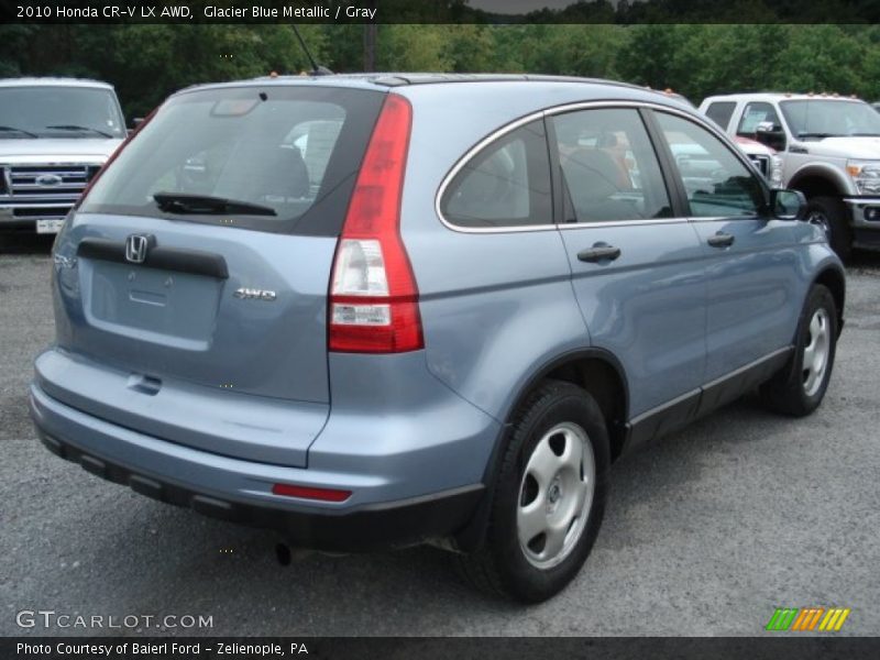 Glacier Blue Metallic / Gray 2010 Honda CR-V LX AWD