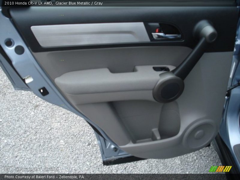 Glacier Blue Metallic / Gray 2010 Honda CR-V LX AWD