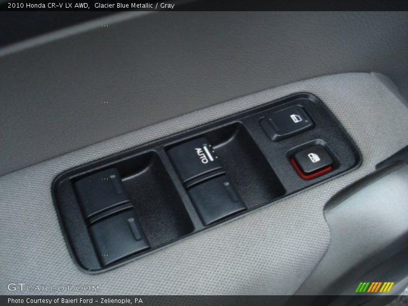 Glacier Blue Metallic / Gray 2010 Honda CR-V LX AWD