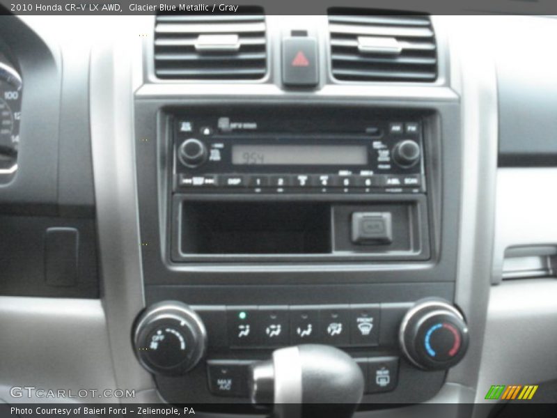 Glacier Blue Metallic / Gray 2010 Honda CR-V LX AWD