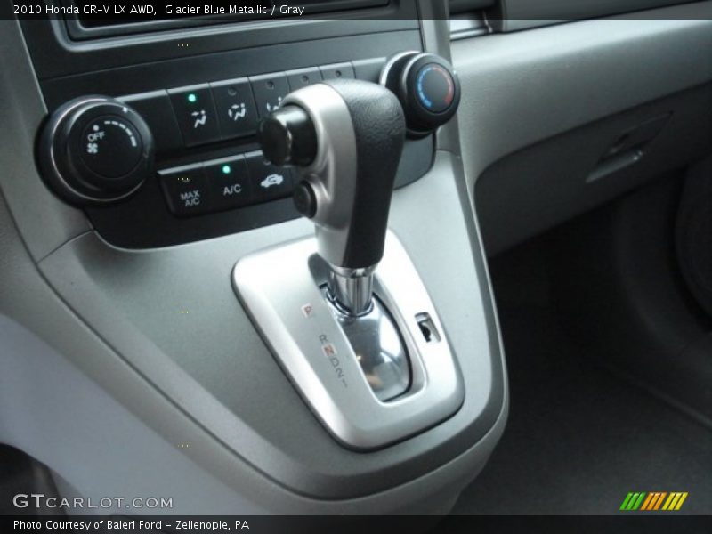 Glacier Blue Metallic / Gray 2010 Honda CR-V LX AWD