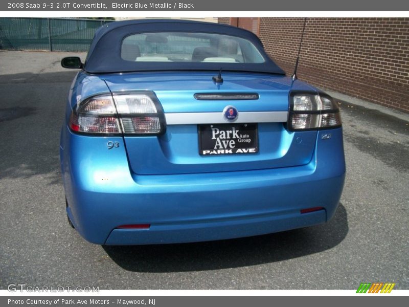 Electric Blue Metallic / Black 2008 Saab 9-3 2.0T Convertible