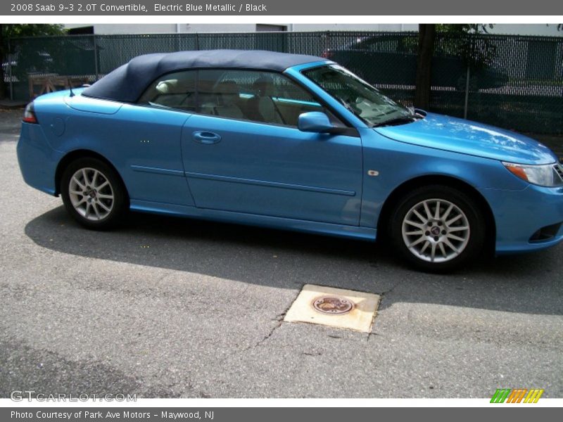 Electric Blue Metallic / Black 2008 Saab 9-3 2.0T Convertible