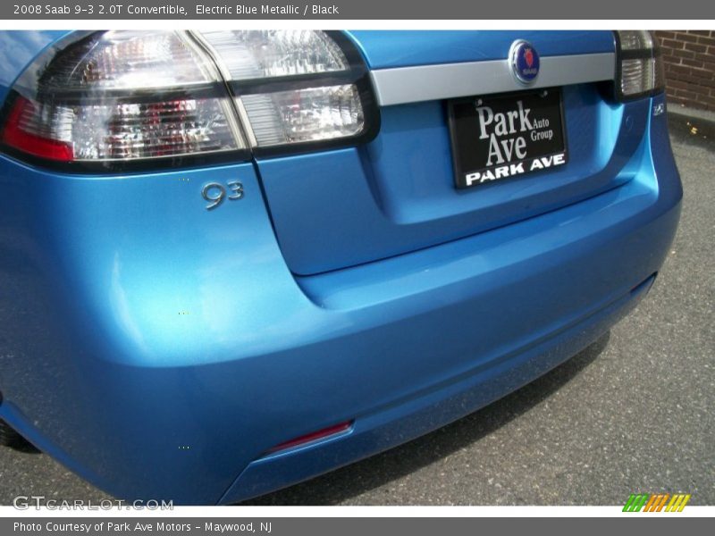 Electric Blue Metallic / Black 2008 Saab 9-3 2.0T Convertible