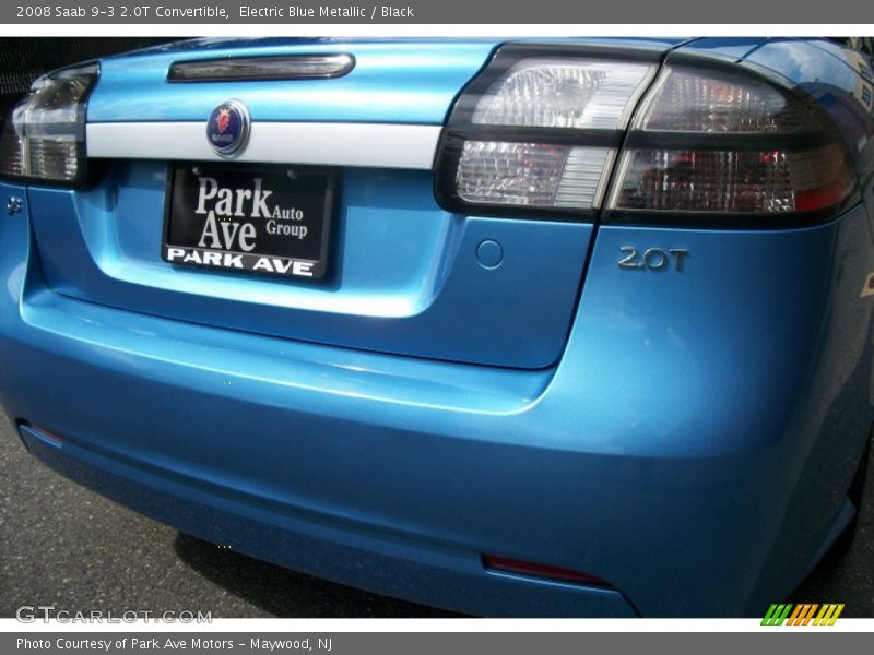 Electric Blue Metallic / Black 2008 Saab 9-3 2.0T Convertible