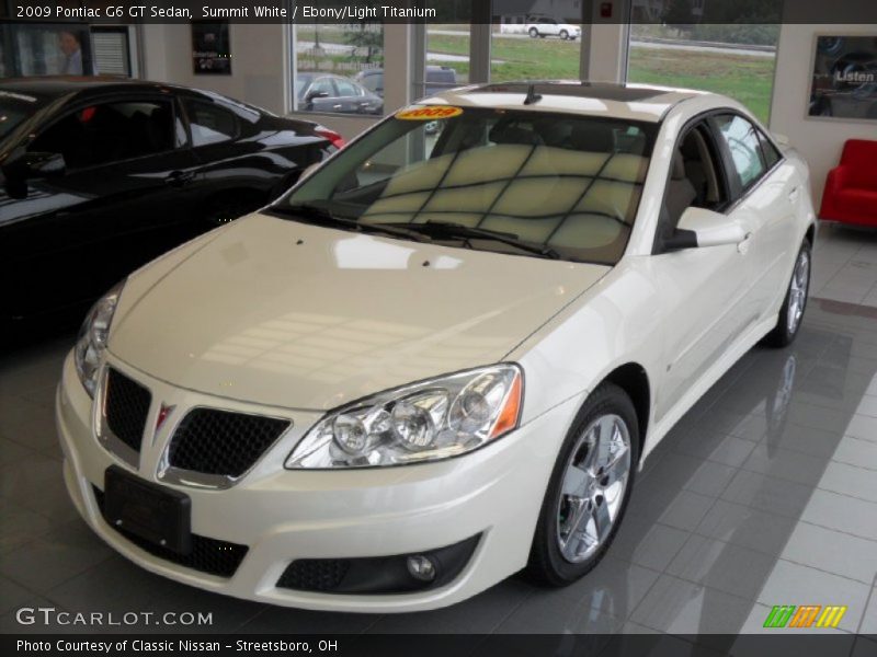 Summit White / Ebony/Light Titanium 2009 Pontiac G6 GT Sedan