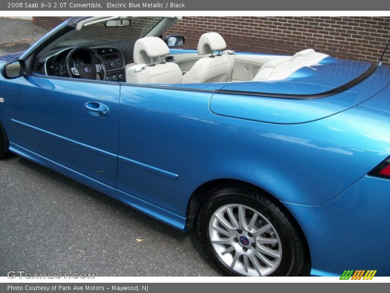 Electric Blue Metallic / Black 2008 Saab 9-3 2.0T Convertible