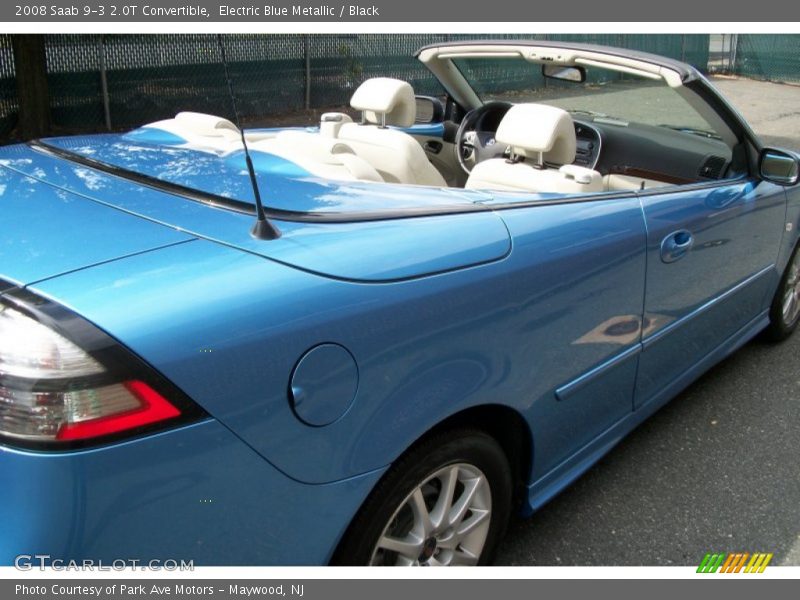 Electric Blue Metallic / Black 2008 Saab 9-3 2.0T Convertible