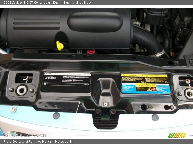 Electric Blue Metallic / Black 2008 Saab 9-3 2.0T Convertible