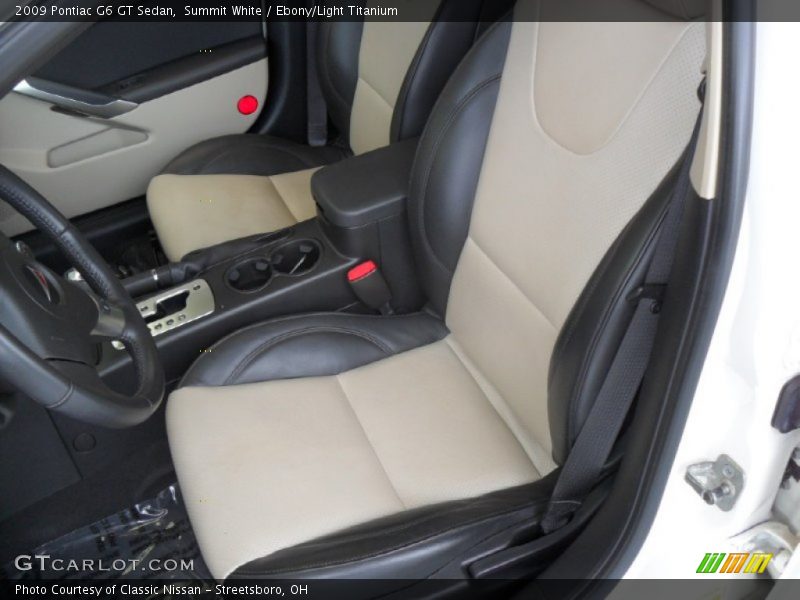 Summit White / Ebony/Light Titanium 2009 Pontiac G6 GT Sedan