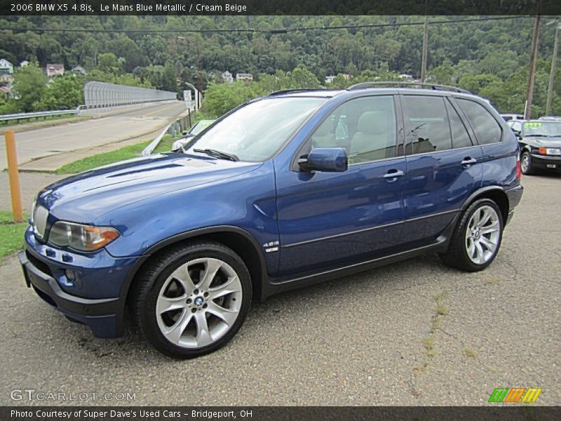 Le Mans Blue Metallic / Cream Beige 2006 BMW X5 4.8is