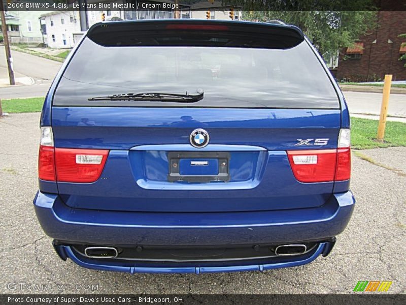 Le Mans Blue Metallic / Cream Beige 2006 BMW X5 4.8is