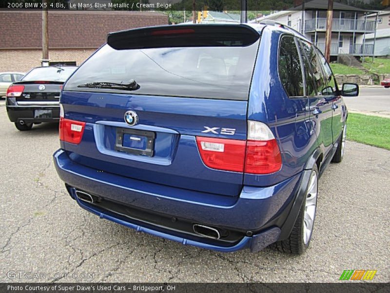 Le Mans Blue Metallic / Cream Beige 2006 BMW X5 4.8is
