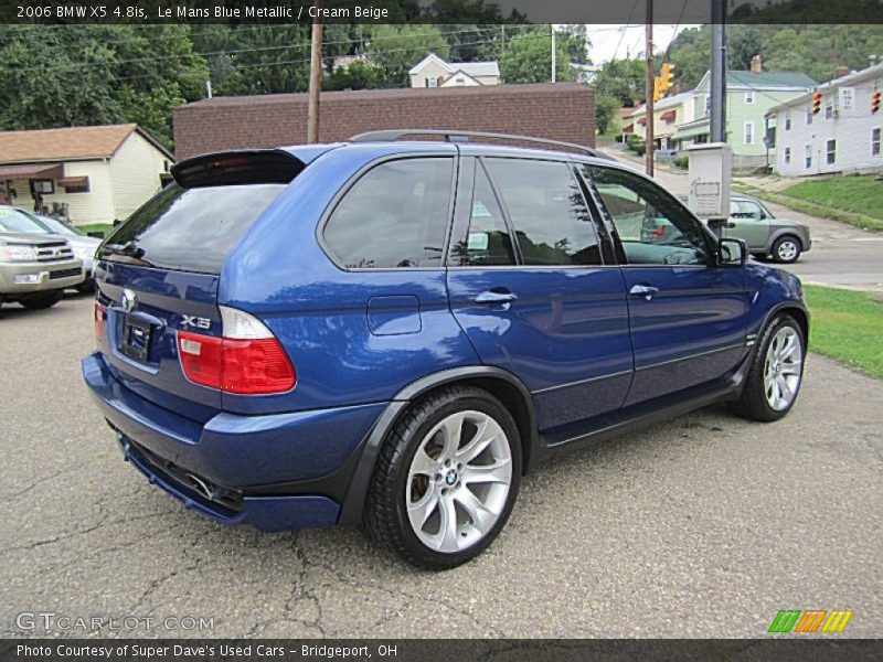 Le Mans Blue Metallic / Cream Beige 2006 BMW X5 4.8is