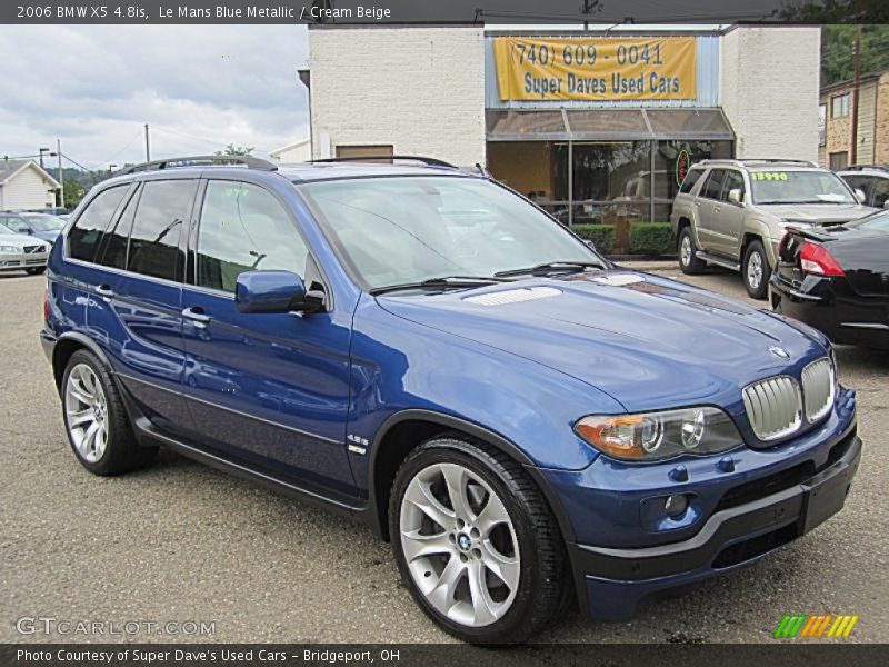 Le Mans Blue Metallic / Cream Beige 2006 BMW X5 4.8is