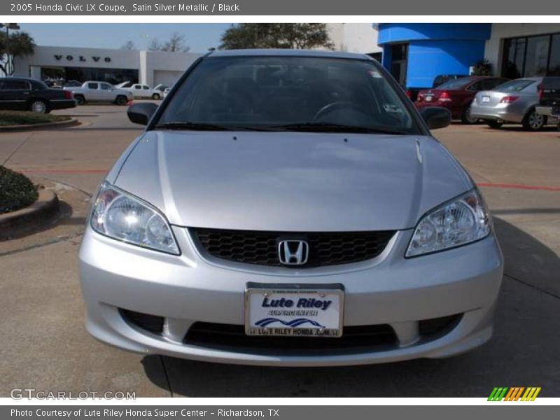 Satin Silver Metallic / Black 2005 Honda Civic LX Coupe