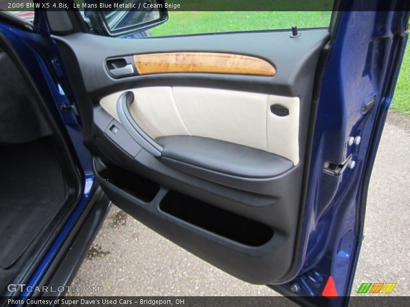 Le Mans Blue Metallic / Cream Beige 2006 BMW X5 4.8is