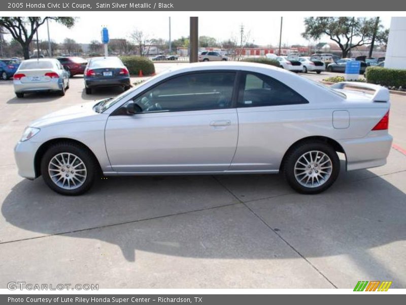 Satin Silver Metallic / Black 2005 Honda Civic LX Coupe