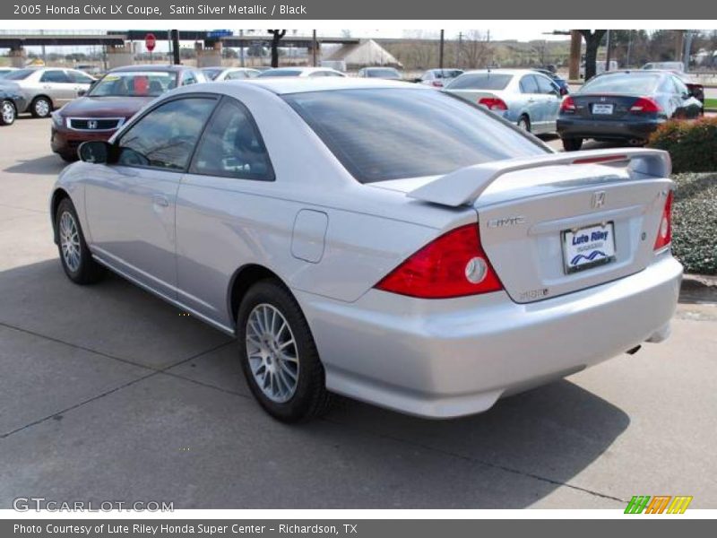 Satin Silver Metallic / Black 2005 Honda Civic LX Coupe