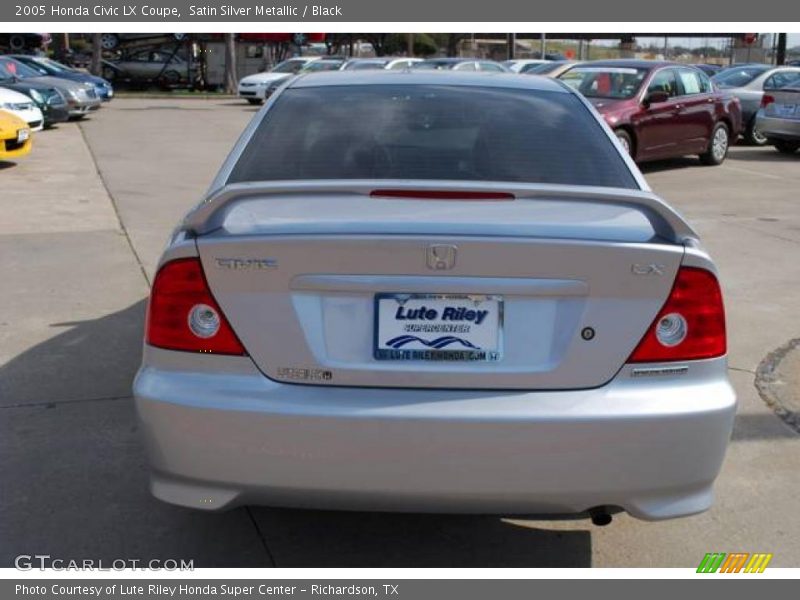 Satin Silver Metallic / Black 2005 Honda Civic LX Coupe