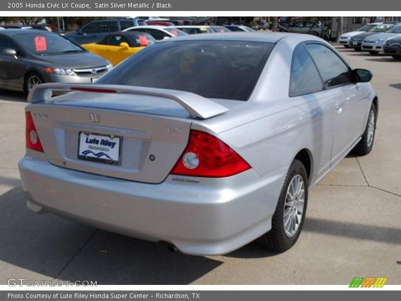 Satin Silver Metallic / Black 2005 Honda Civic LX Coupe
