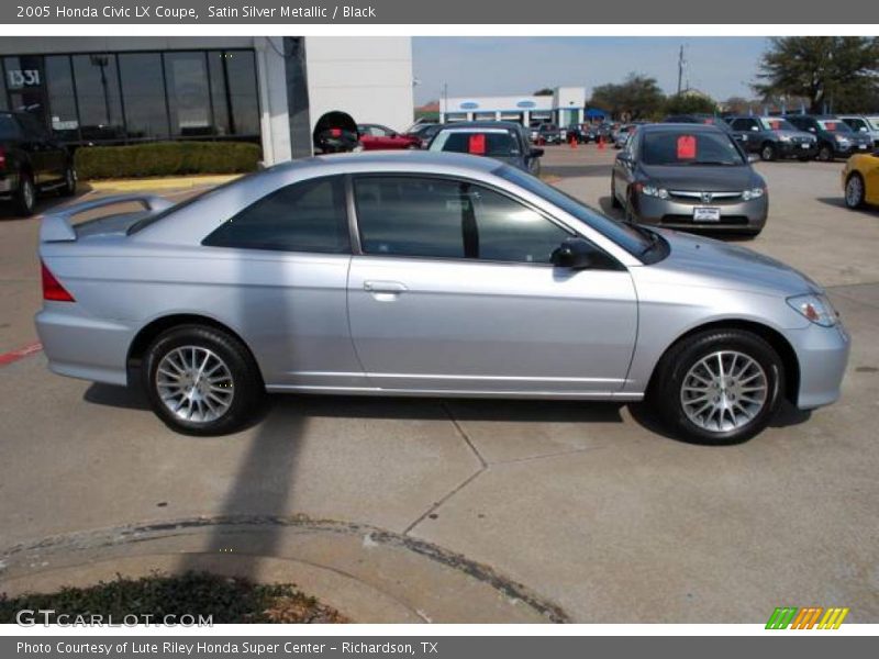 Satin Silver Metallic / Black 2005 Honda Civic LX Coupe
