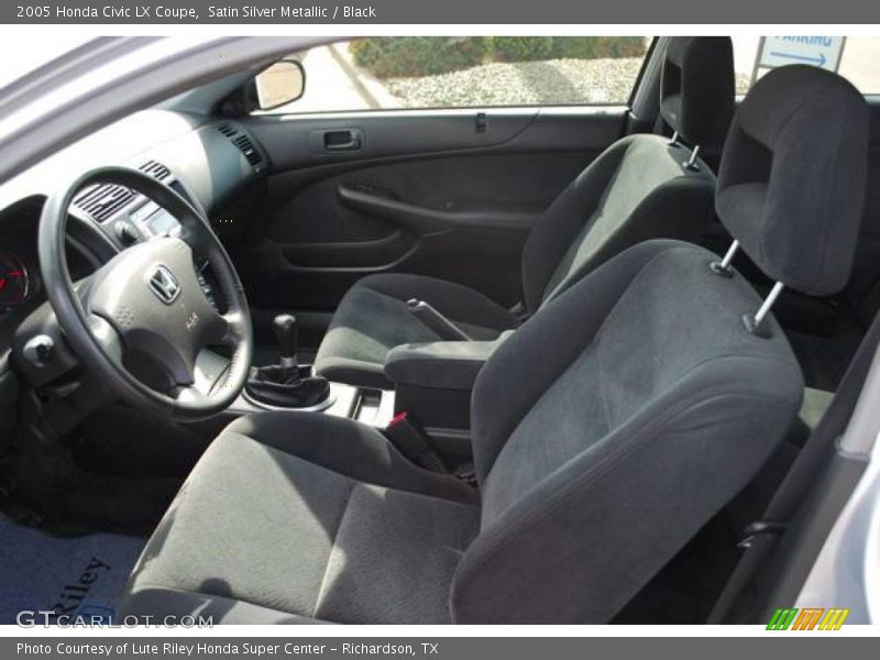 Satin Silver Metallic / Black 2005 Honda Civic LX Coupe