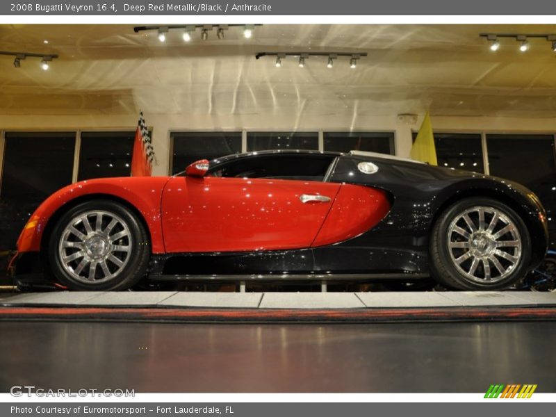 Deep Red Metallic/Black / Anthracite 2008 Bugatti Veyron 16.4