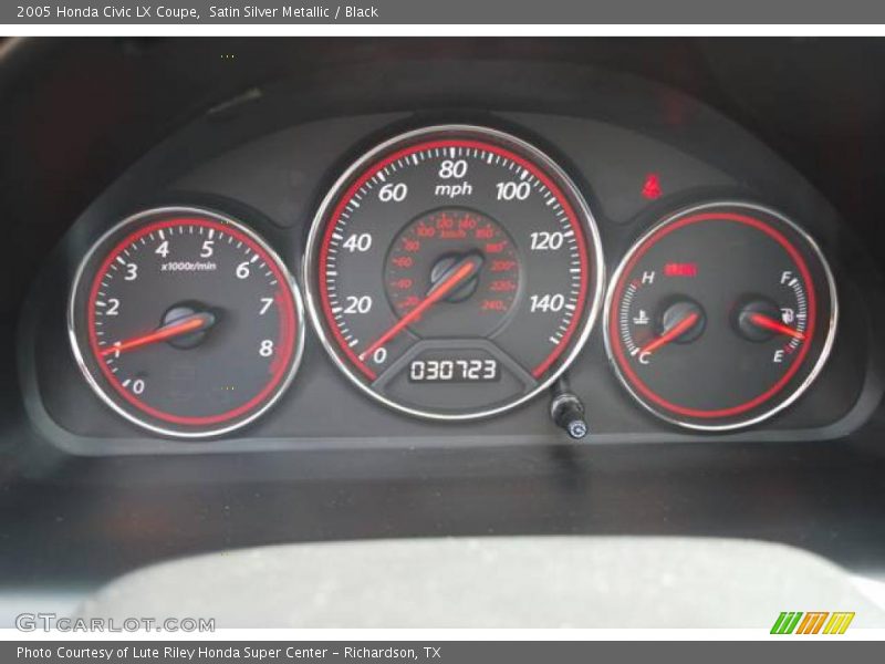 Satin Silver Metallic / Black 2005 Honda Civic LX Coupe