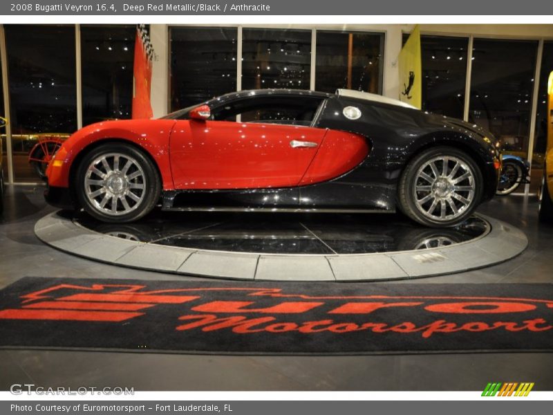 Deep Red Metallic/Black / Anthracite 2008 Bugatti Veyron 16.4