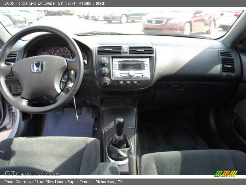 Satin Silver Metallic / Black 2005 Honda Civic LX Coupe