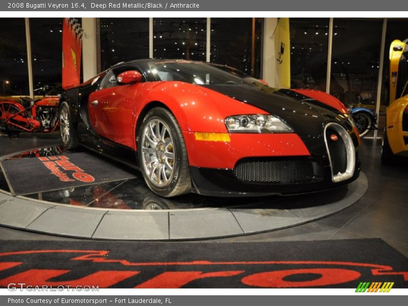 Deep Red Metallic/Black / Anthracite 2008 Bugatti Veyron 16.4