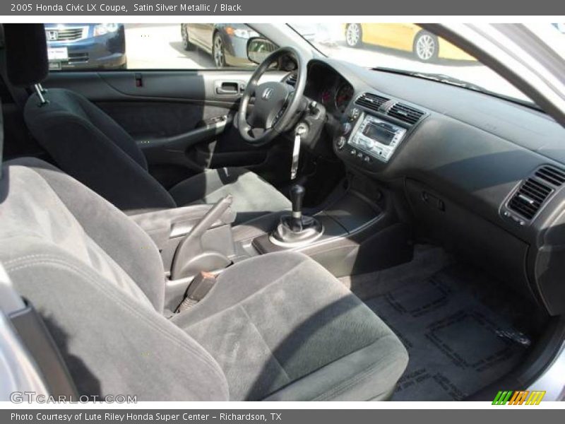 Satin Silver Metallic / Black 2005 Honda Civic LX Coupe