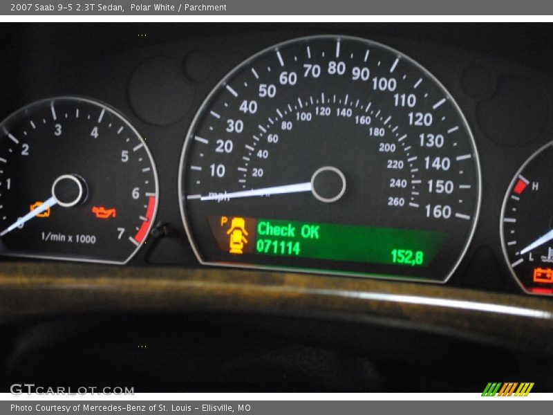 Polar White / Parchment 2007 Saab 9-5 2.3T Sedan