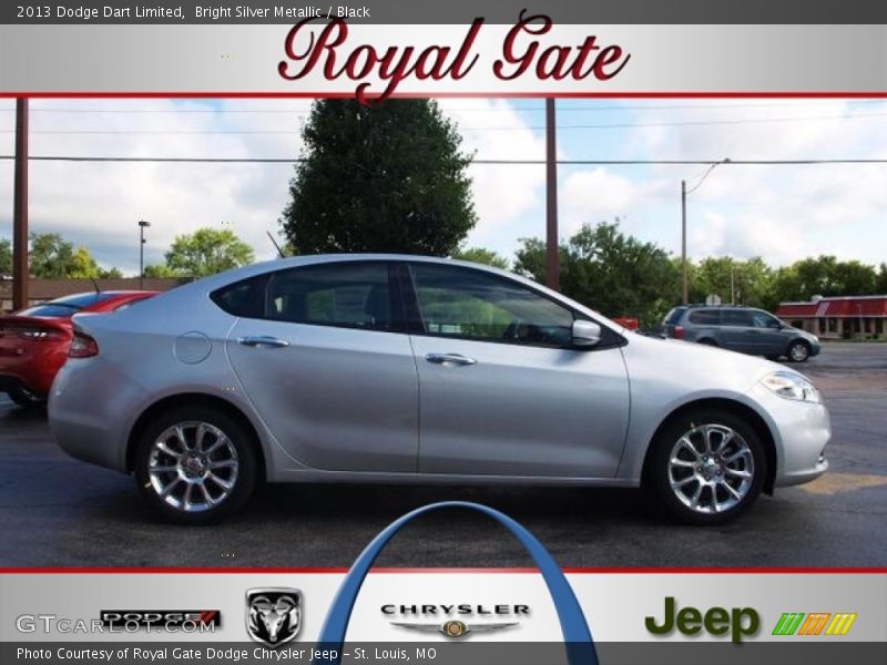 Bright Silver Metallic / Black 2013 Dodge Dart Limited