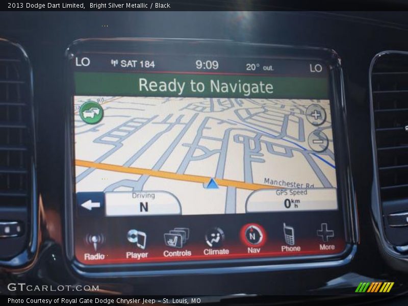 Bright Silver Metallic / Black 2013 Dodge Dart Limited