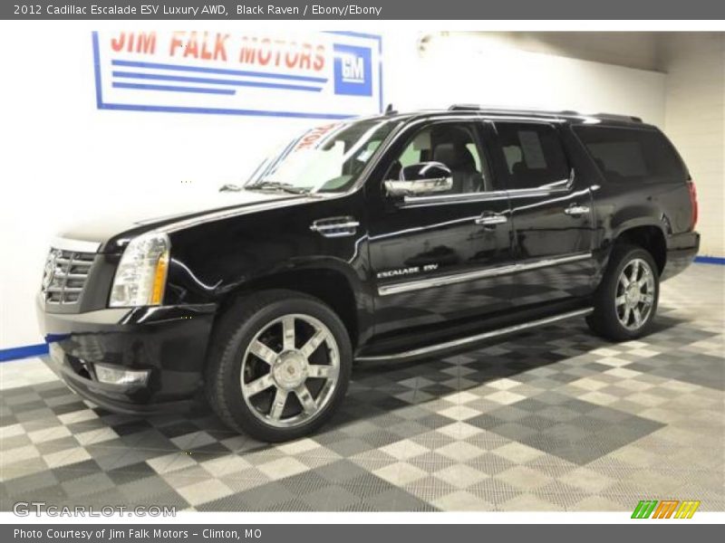 Black Raven / Ebony/Ebony 2012 Cadillac Escalade ESV Luxury AWD