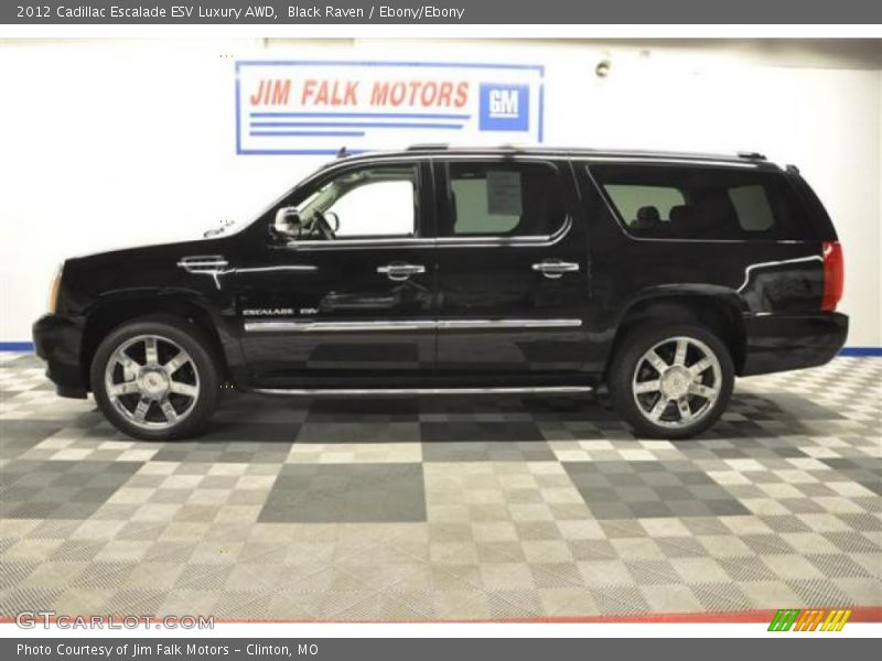 Black Raven / Ebony/Ebony 2012 Cadillac Escalade ESV Luxury AWD