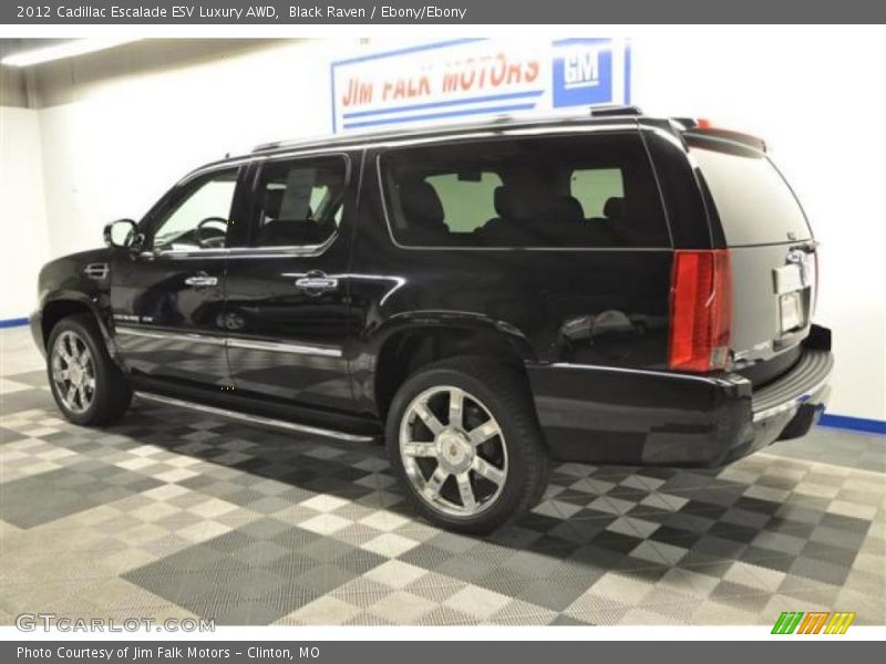Black Raven / Ebony/Ebony 2012 Cadillac Escalade ESV Luxury AWD