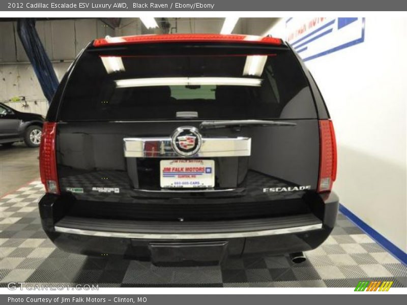 Black Raven / Ebony/Ebony 2012 Cadillac Escalade ESV Luxury AWD