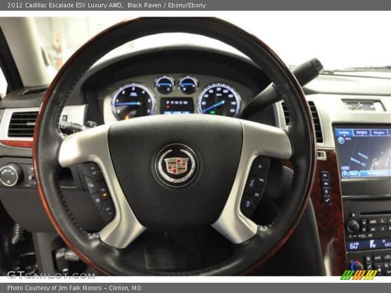 Black Raven / Ebony/Ebony 2012 Cadillac Escalade ESV Luxury AWD
