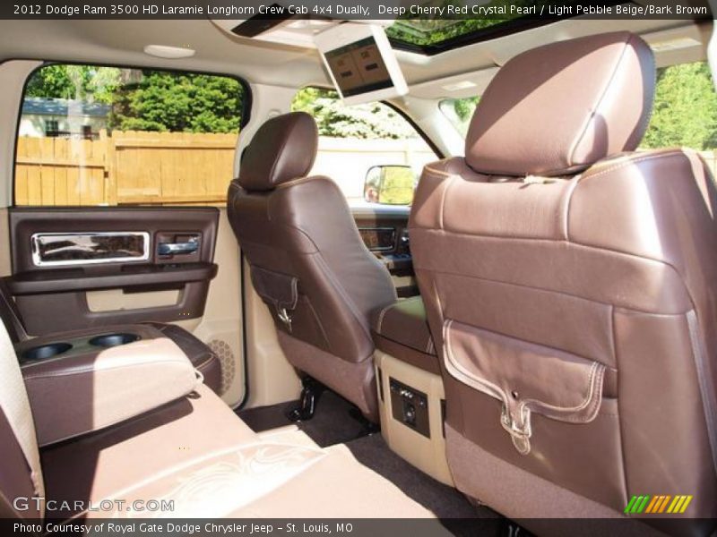 Deep Cherry Red Crystal Pearl / Light Pebble Beige/Bark Brown 2012 Dodge Ram 3500 HD Laramie Longhorn Crew Cab 4x4 Dually