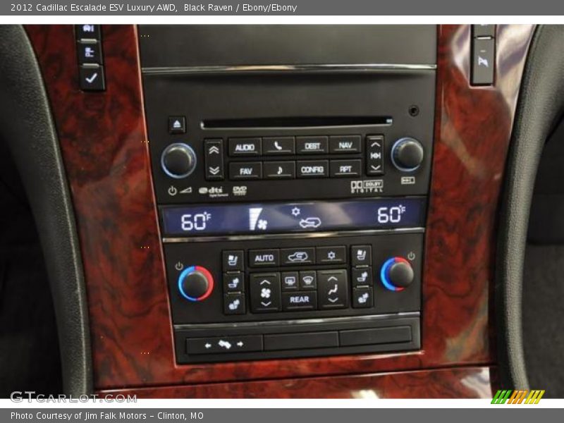 Black Raven / Ebony/Ebony 2012 Cadillac Escalade ESV Luxury AWD