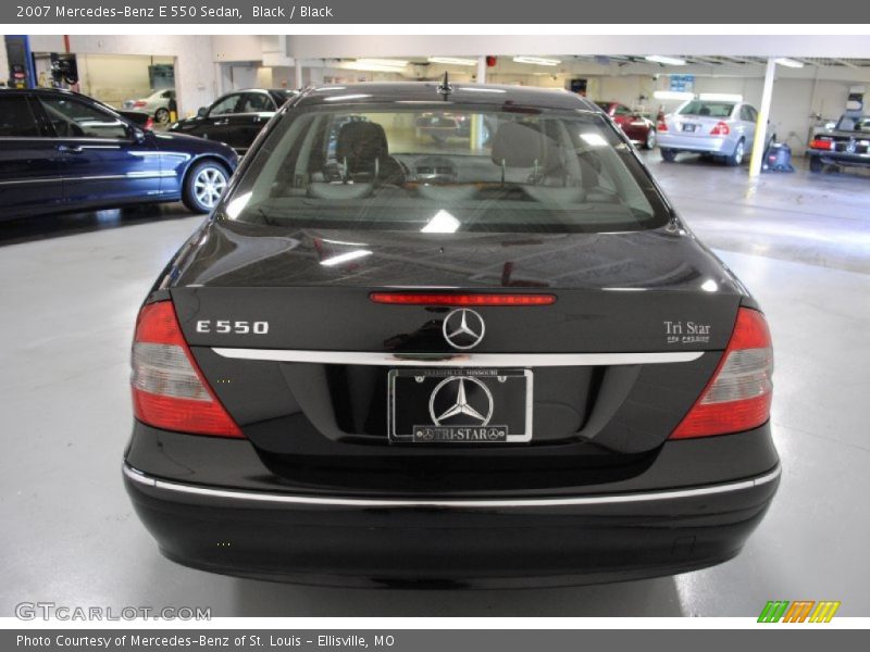 Black / Black 2007 Mercedes-Benz E 550 Sedan