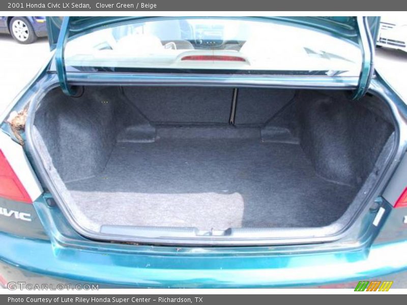 Clover Green / Beige 2001 Honda Civic LX Sedan