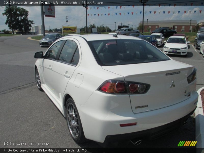 Wicked White / Black Recaro 2012 Mitsubishi Lancer Evolution MR