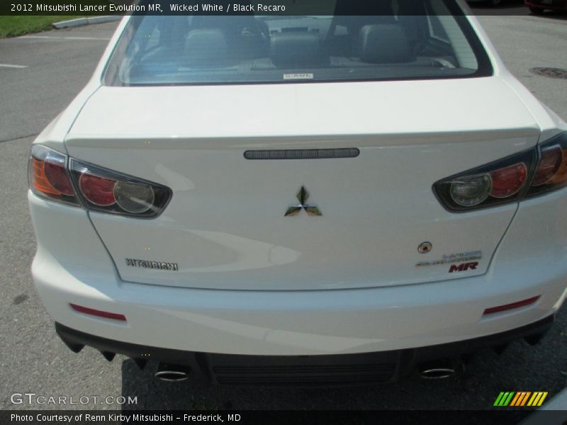 Wicked White / Black Recaro 2012 Mitsubishi Lancer Evolution MR