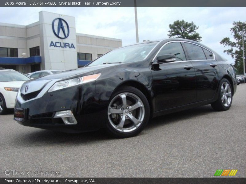 Crystal Black Pearl / Umber/Ebony 2009 Acura TL 3.7 SH-AWD